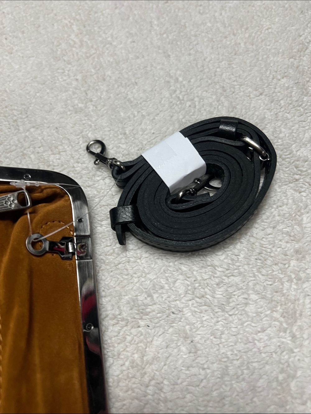 Patricia Nash Sofia Frame Crossbody Rugged Natural Grain Leather - Picture 9 of 12